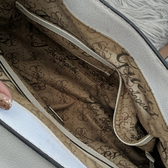 Guess white brown monogram handbag - Picture 4 of 5